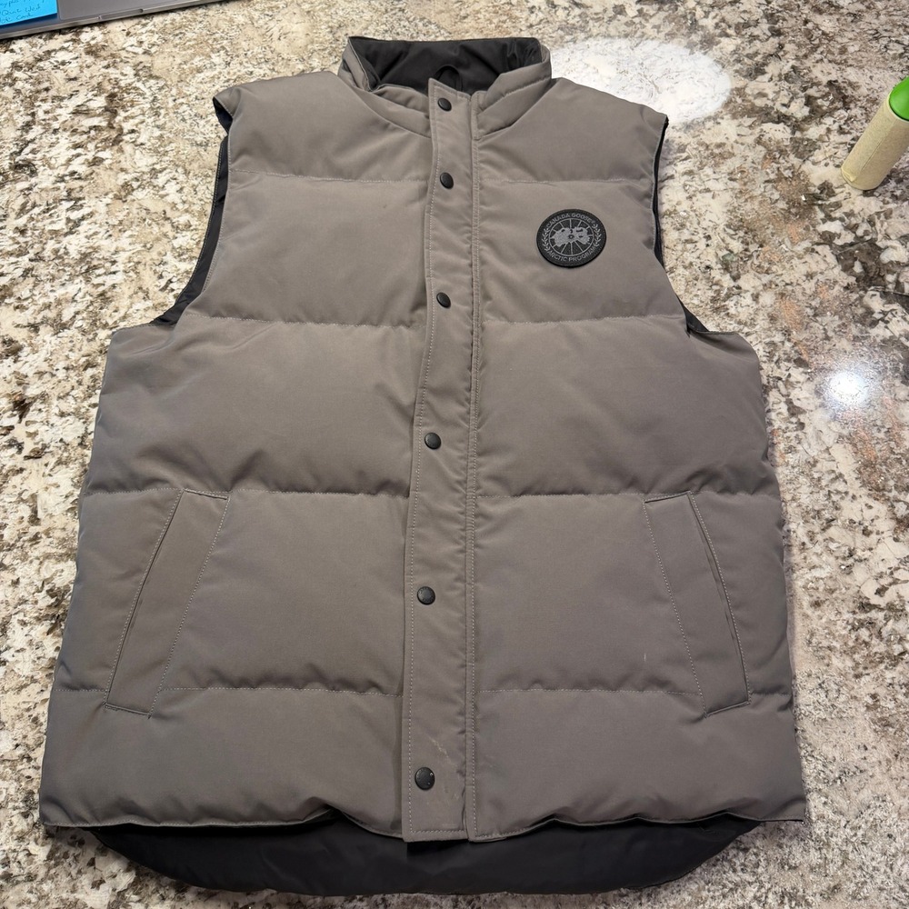 Canada Goose Garson Vest Coastal Grey Black Label 4151MB Mens XL